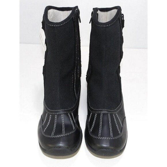 CROFT & BARROW woman's winter black zip up ankle boots 7M man made materials NEW - Picture 3 of 9